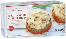Picard Le Rouet - 2 tartares de Saint-Jacques aux tomates confites et au basilic Promo 2 tartares de Saint-Jacques aux tomates confites et au basilic dans le catalogue Picard "Un avant-goût de fêtes" à Le Rouet
