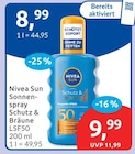 Sun Sonnenspray Schutz & Bräune LSF50 im Angebot bei budni in Seevetal Sun Sonnenspray Schutz & Bräune LSF50 Angebote von Nivea bei budni Seevetal für 8,99 €