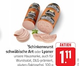 EDEKA - Schinkenwurst schwäbische Art Angebot im Prospekt Schinkenwurst schwäbische Art bei EDEKA im Prospekt "" für 1,11 €