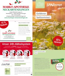 Linda Premiumapotheke Prospekt für Aichtal mit 3 Seiten Linda Premiumapotheke Prospekt für Aichtal: "Aktuelle Angebote", 3 Seiten, 01.09.2025 - 30.09.2025