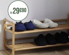 Etagère à chaussures empilable en bambou - Géant Casino à Marseille Etagère à chaussures empilable en bambou en promo chez Géant Casino Marseille à 29,90 €