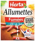 Allumettes Fumées -25% de Sel Sans Nitrite - HERTA en promo chez U Express Allumettes Fumées -25% de Sel Sans Nitrite - HERTA dans le catalogue U Express
