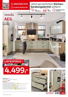 Küche im XXXLutz Möbelhäuser Prospekt "AEG ZUM BESTPREIS" mit 16 Seiten (Augsburg)