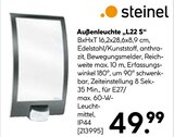 Außenleuchte „L22 S“ im Hellweg Prospekt Außenleuchte „L22 S“ von steinel im aktuellen Hellweg Prospekt für 49,99 €