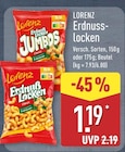 Erdnuss-locken Jumbos von Lorenz für 1,19 € bei ALDI Nord im Angebot Erdnuss-locken Jumbos von Lorenz im aktuellen ALDI Nord Prospekt