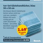 Gästehandtücher von Bench im aktuellen Penny Prospekt