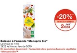Boisson à l’amande à Monoprix dans Boulogne-Billancourt Boisson à l’amande à Monoprix dans Boulogne-Billancourt