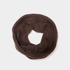 Snood tricoté doublé marron foncé mixte en promo chez La Halle Snood tricoté doublé marron foncé mixte dans le catalogue La Halle