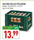 Helles Pülleken im Angebot bei Marktkauf in Kerpen Helles Pülleken Angebote von Veltins bei Marktkauf Kerpen für 13,99 €