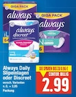 Always Daily Slipeinlagen oder Discreet von Always im aktuellen E center Prospekt