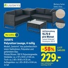 Polyrattan Lounge, 4-teilig von Juskys im aktuellen Lidl Prospekt für 