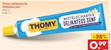 mittelscharfer Delikatess Senf im Netto Marken-Discount Prospekt mittelscharfer Delikatess Senf von Thomy im aktuellen Netto Marken-Discount Prospekt für 0,99 €