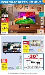 Prix et réduction Support Tv dans le prospectus Carrefour en cours Offre Support Tv dans le catalogue Carrefour du moment à la page 78