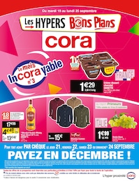 Catalogue Cora avec 52 pages de promos Prospectus Cora, "Le mois Incorayable n°3", pages, 19/09/2023 - 25/09/2023