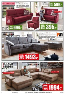 Sofa im Möbel Mahler Siebenlehn Prospekt "TIEFPREISLAND" mit 16 Seiten (Chemnitz)