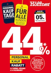 Ähnliches Angebot bei Höffner in Prospekt "PERSONAL-KAUF RABATT AUF MÖBEL, KÜCHEN & IM FACHMARKT" gefunden auf Seite 1