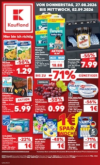Prospekt der Woche "Hier bin ich richtig" Seite 1, 27.08.2026 bis 02.09.2026 für Torgau Aktueller Prospekt "Hier bin ich richtig" Seite 1 von 60 Seiten für Torgau