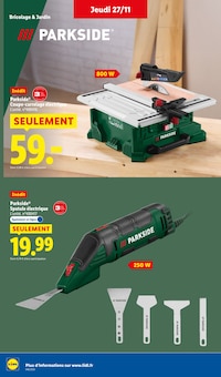 Promotion Coupe-Carreaux dans le prospectus Lidl, valable du 27/11/2025 au 03/12/2025 Promo Coupe-Carreaux dans le catalogue Lidl du moment à la page 56