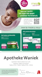mea - meine apotheke Apotheken Prospekt der aktuellen Woche mit 4 Seiten, gültig von 01.02.2026 bis 28.02.2026, in Ummendorf und Umgebung Aktueller mea - meine apotheke Apotheken Prospekt in Ummendorf und Umgebung, "Unsere Februar-Angebote" mit 4 Seiten, 01.02.2026 - 28.02.2026