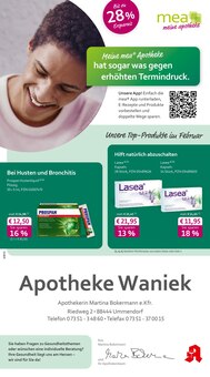 mea - meine apotheke Prospekt der KW 6 "Unsere Februar-Angebote" Aktueller mea - meine apotheke Prospekt "Unsere Februar-Angebote" Seite 1 von 4 Seiten