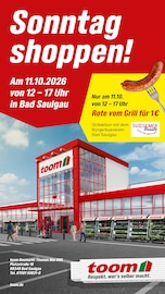 toom Baumarkt Baumärkte Prospekt der aktuellen Woche mit 1 Seite, gültig von 11.10.2026 bis 11.10.2026, in Altshausen und Umgebung Aktueller toom Baumarkt Baumärkte Prospekt in Altshausen und Umgebung, "Sonntag shoppen!" mit 1 Seite, 11.10.2026 - 11.10.2026