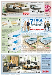 Bett im Ostermann Prospekt "7 TAGE SHOPPING FESTIVAL" mit 12 Seiten (Duisburg)
