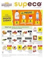 Catalogue Discount Alimentaire Supeco en cours à Valentigney et alentours, "Vos courses moins chères", 2 pages, 02/07/2024 - 08/07/2024