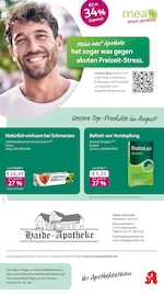 mea - meine apotheke Apotheken Prospekt der aktuellen Woche mit 4 Seiten, gültig von 01.08.2026 bis 31.08.2026, in Egestorf und Umgebung Aktueller mea - meine apotheke Apotheken Prospekt in Egestorf und Umgebung, "Unsere August-Angebote" mit 4 Seiten, 01.08.2026 - 31.08.2026
