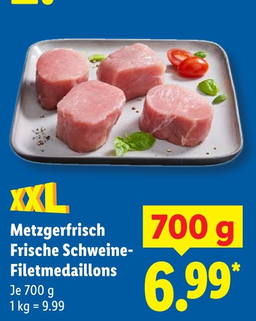 Frische Schweine-Filetmedaillons