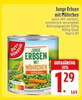 Junge Erbsen mit Möhrchen bei EDEKA im Wackersdorf Prospekt für 1,29 €
