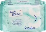 Aktuelles Feuchtes Toilettenpapier Classic Sensitive (2x70 Stück) Angebot bei dm-drogerie markt in Hannover ab 1,25 €