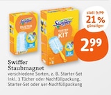 Staubmagnet Starter-Set inkl. 3 Tücher im tegut Prospekt Staubmagnet Starter-Set inkl. 3 Tücher von Swiffer im aktuellen tegut Prospekt für 2,99 €