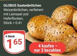 Aktuelles Saatenbrötchen Angebot bei GLOBUS in Mannheim ab 1,65 €