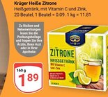 Heiße Zitrone im Angebot bei GLOBUS in Weimar Heiße Zitrone Angebote von Krüger bei GLOBUS Weimar für 1,89 €
