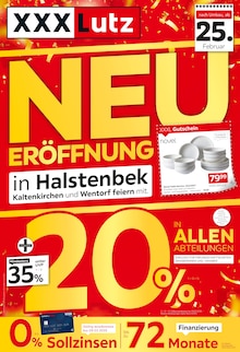 XXXLutz Möbelhäuser Prospekt "NEUERÖFFNUNG in Halstenbek" mit  Seiten (Reinbek)