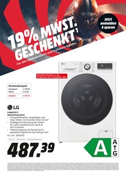 Waschmaschine Angebot im aktuellen MediaMarkt Saturn Prospekt auf Seite 22