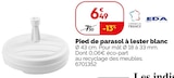 Pied de parasol à lester blanc - EDA dans le catalogue Weldom