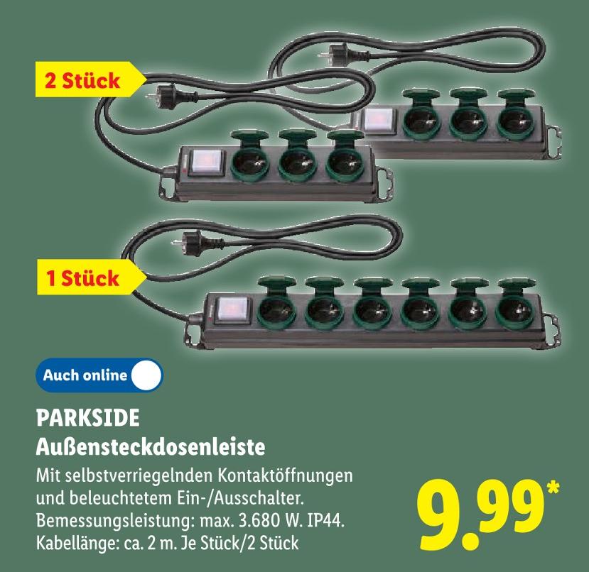 Außensteckdosenleiste