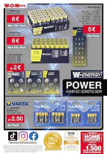 Batterie im Woolworth Prospekt "Aktuelle Angebote" mit 85 Seiten (Fürth)