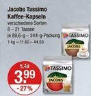 Tassimo Kaffee-Kapseln Angebote von Jacobs bei V-Markt Regensburg für 3,99 €