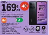 Smartphone Redmi 15C - XIAOMI - E.Leclerc à Quimper Smartphone Redmi 15C - XIAOMI en promo chez E.Leclerc Quimper à 169,90 €