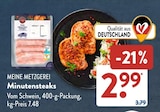 Minutensteaks bei ALDI SÜD im Reutlingen Prospekt für 2,99 €