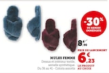 Mules Femme en promo chez Hyper U Vannes à 6,23 €