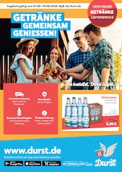 Durst.de Getränkemärkte Prospekt der aktuellen Woche mit 2 Seiten, gültig von 01.08.2026 bis 14.08.2026, in Rostock und Umgebung Aktueller Durst.de Getränkemärkte Prospekt in Rostock und Umgebung, "Du bestellst. Durst liefert." mit 2 Seiten, 01.08.2026 - 14.08.2026