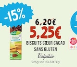 Biscuits cœur cacao sans gluten - Valpibio à 5,25 € dans le catalogue Naturalia