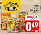 Fix oder Würzpaste im EDEKA Prospekt Fix oder Würzpaste von Maggi im aktuellen EDEKA Prospekt für 0,49 €