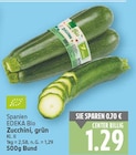 Zucchini, grün von EDEKA Bio für 1,29 € bei E center im Angebot Zucchini, grün von EDEKA Bio im aktuellen E center Prospekt