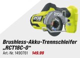 toom Baumarkt Badra - Brushless-Akku-Trennschleifer „RCT18C-0“ Angebot im Prospekt Brushless-Akku-Trennschleifer „RCT18C-0“ bei toom Baumarkt im Badra Prospekt für 149,99 €