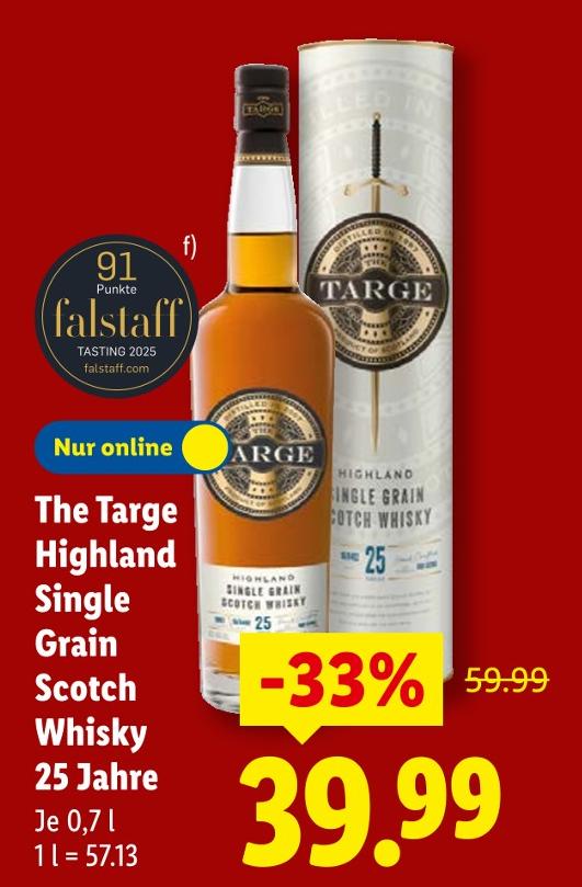 Highland Single Grain Scotch Whisky 25 Jahre