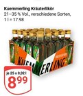Kräuterlikör Angebote von Kuemmerling bei GLOBUS Rodgau für 8,99 €